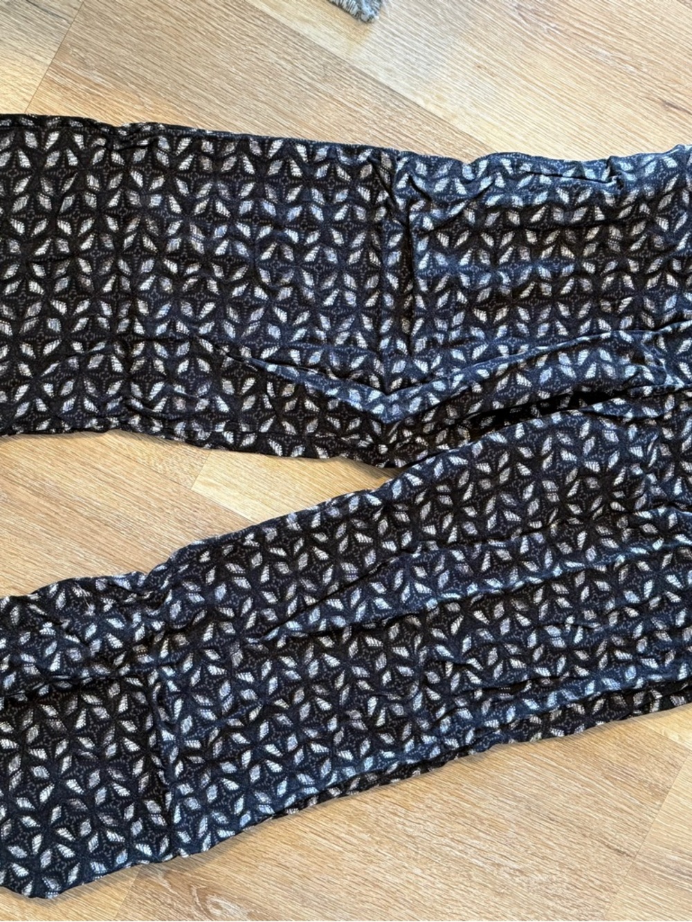 Maurices Black & White Geometric Straight Leg Pants